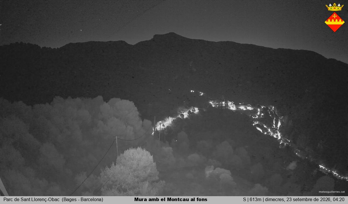 Mura amb el Montcau al fons