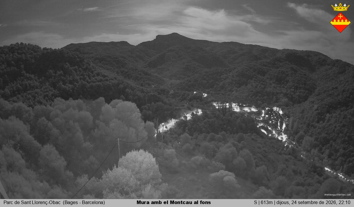 Mura amb el Montcau al fons