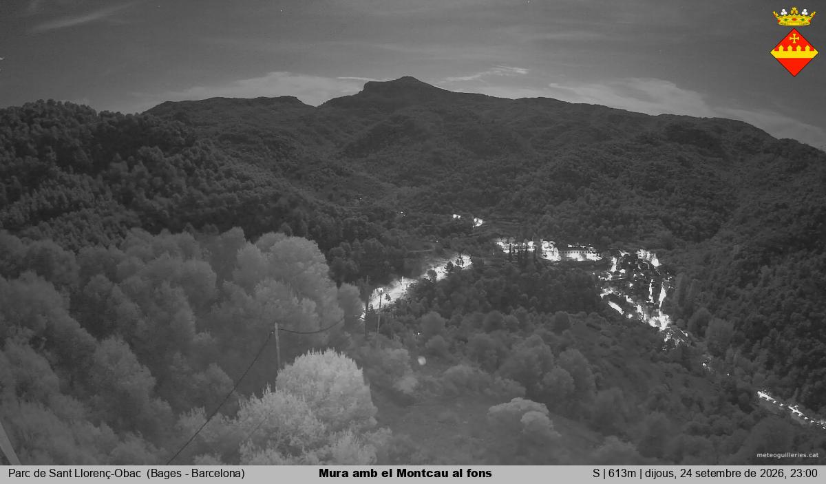 Mura amb el Montcau al fons