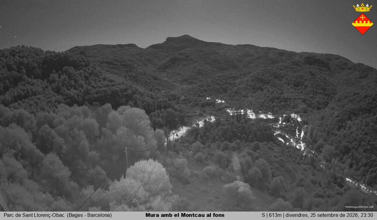 Mura amb el Montcau al fons