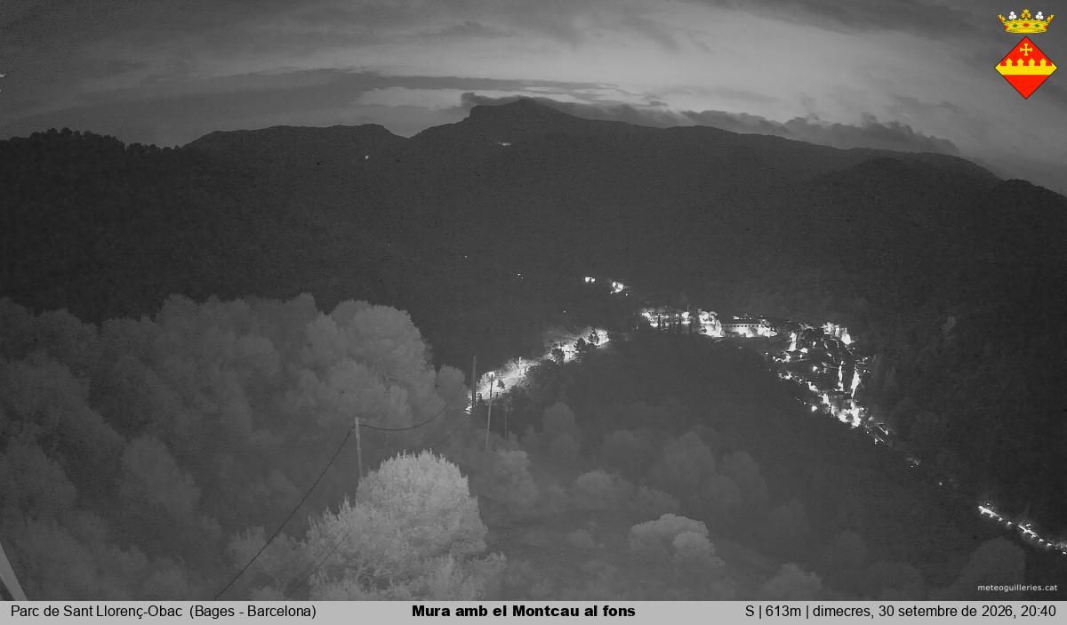 Mura amb el Montcau al fons