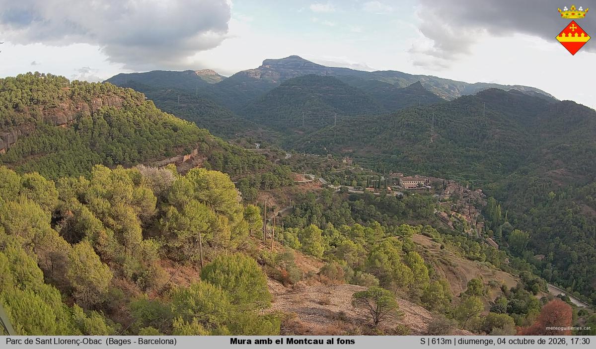 Mura amb el Montcau al fons