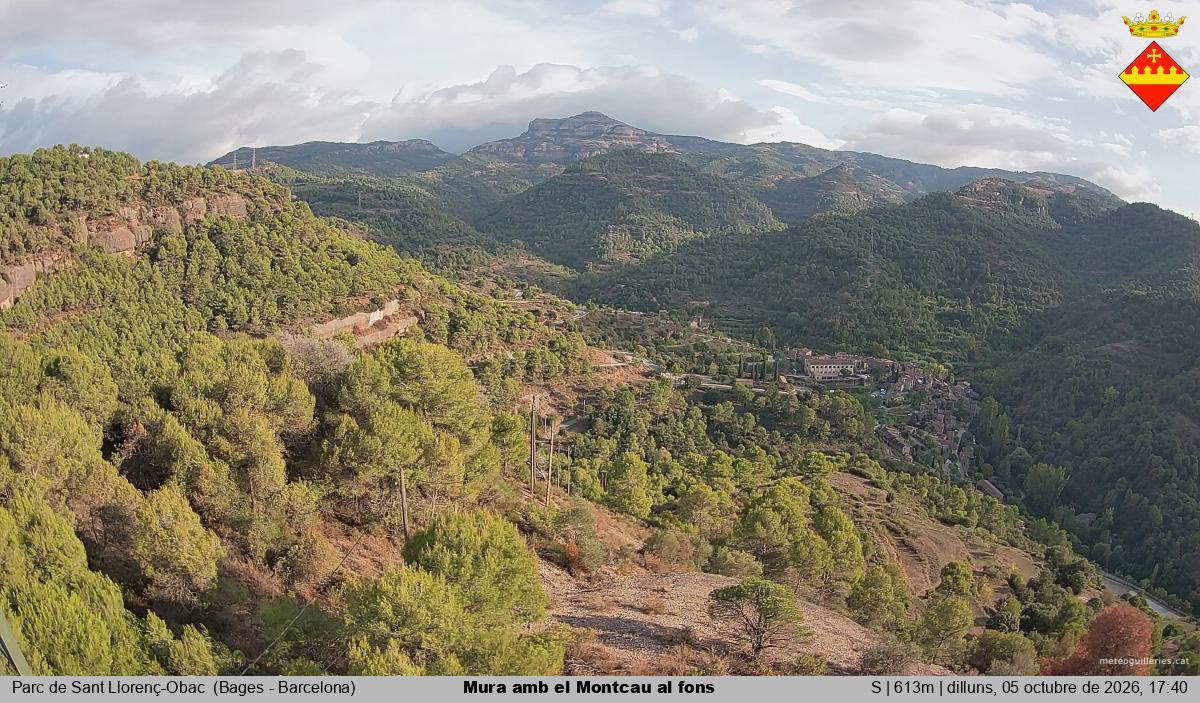 Mura amb el Montcau al fons