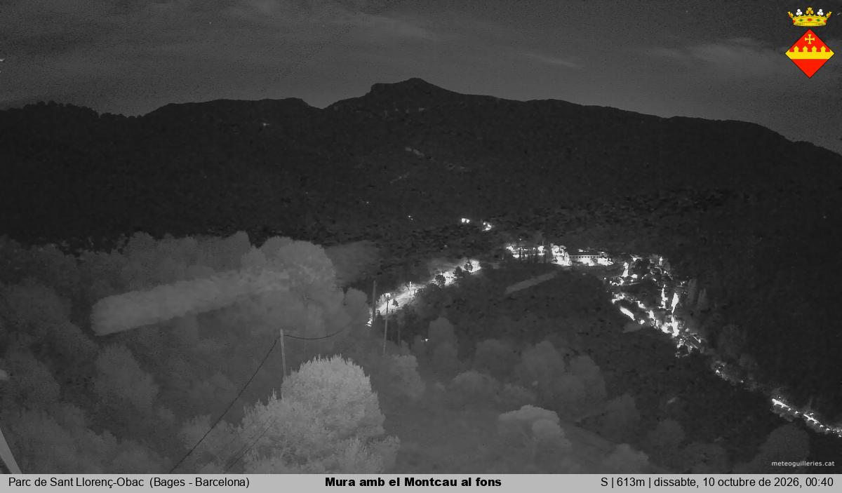 Mura amb el Montcau al fons