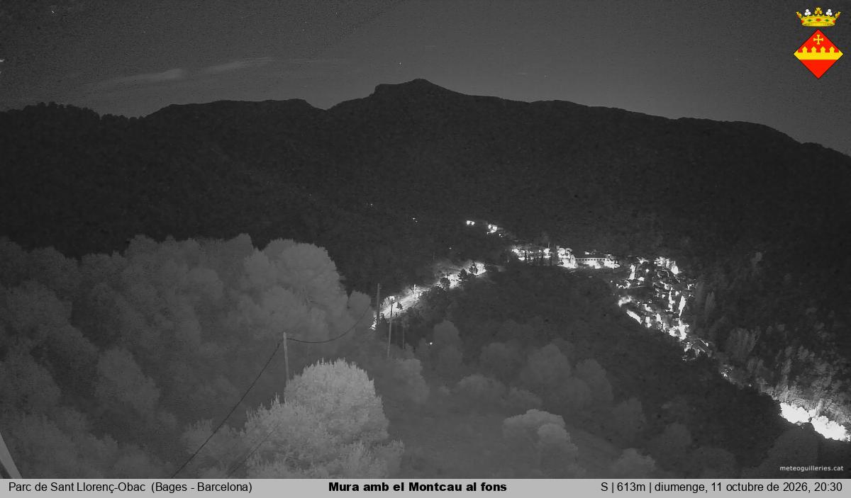 Mura amb el Montcau al fons