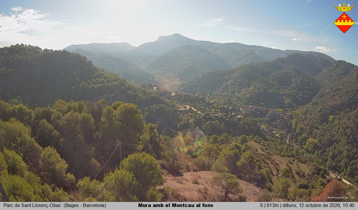 Mura amb el Montcau al fons