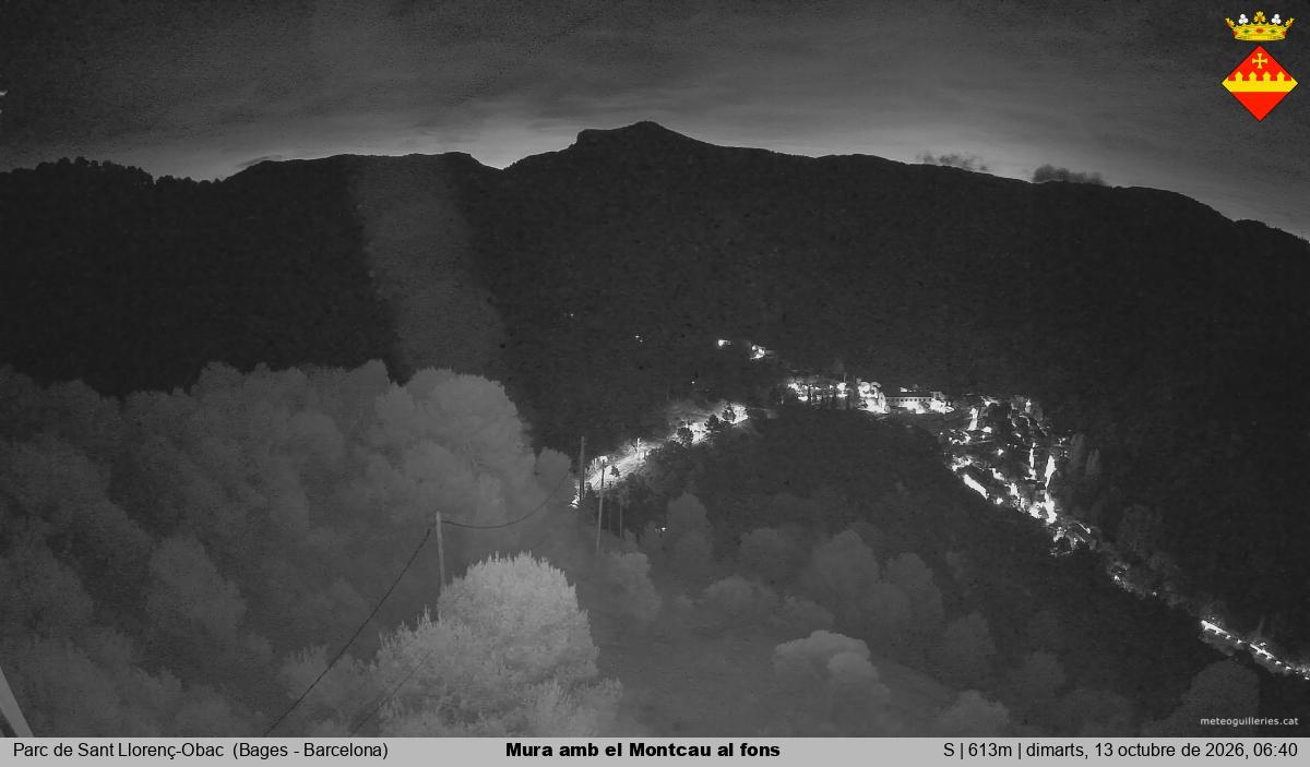 Mura amb el Montcau al fons