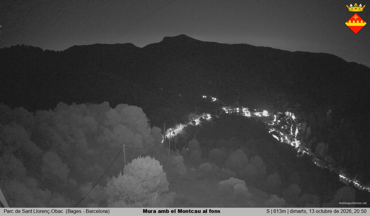 Mura amb el Montcau al fons