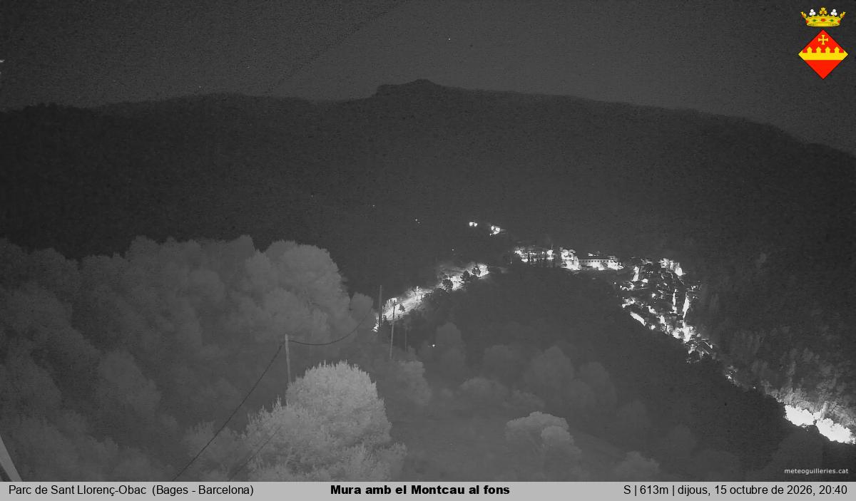 Mura amb el Montcau al fons