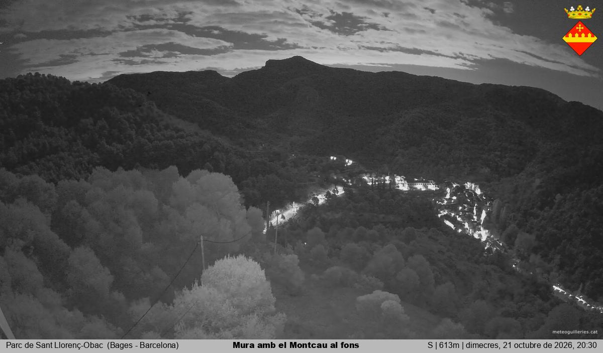 Mura amb el Montcau al fons