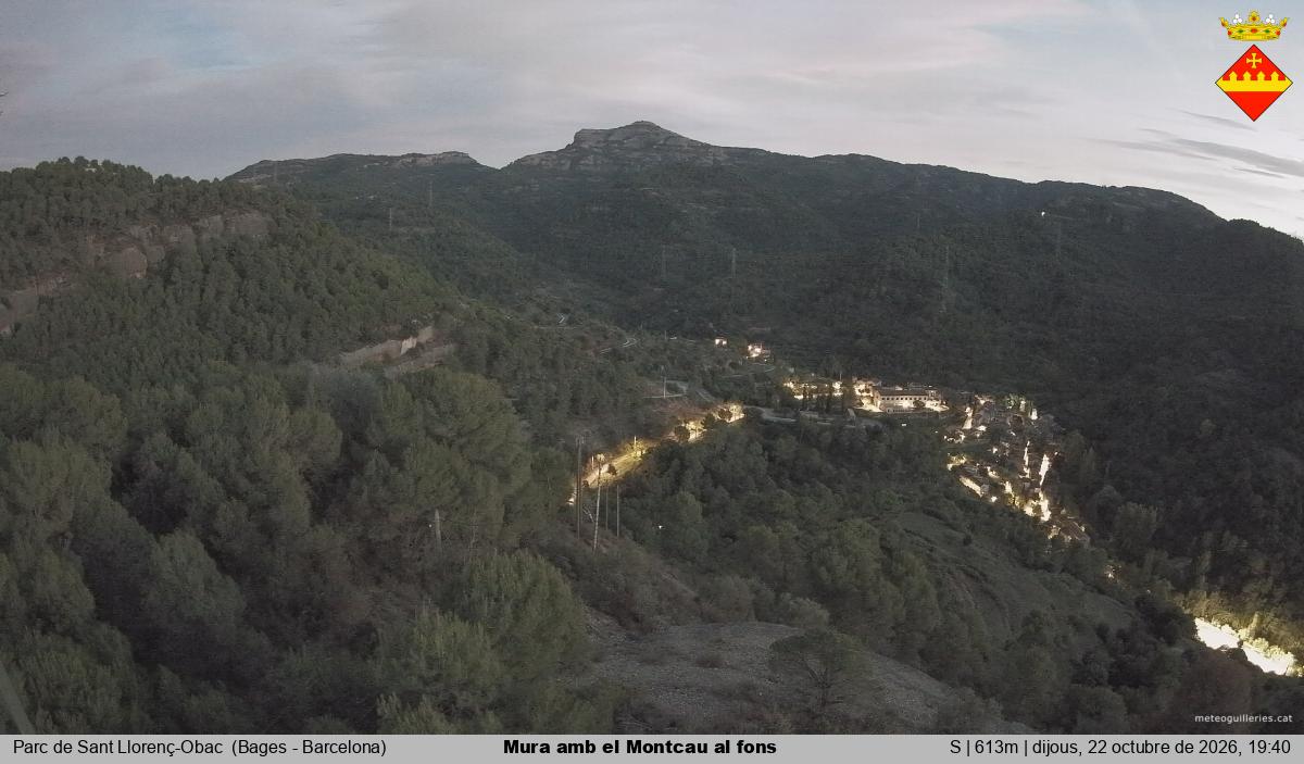 Mura amb el Montcau al fons