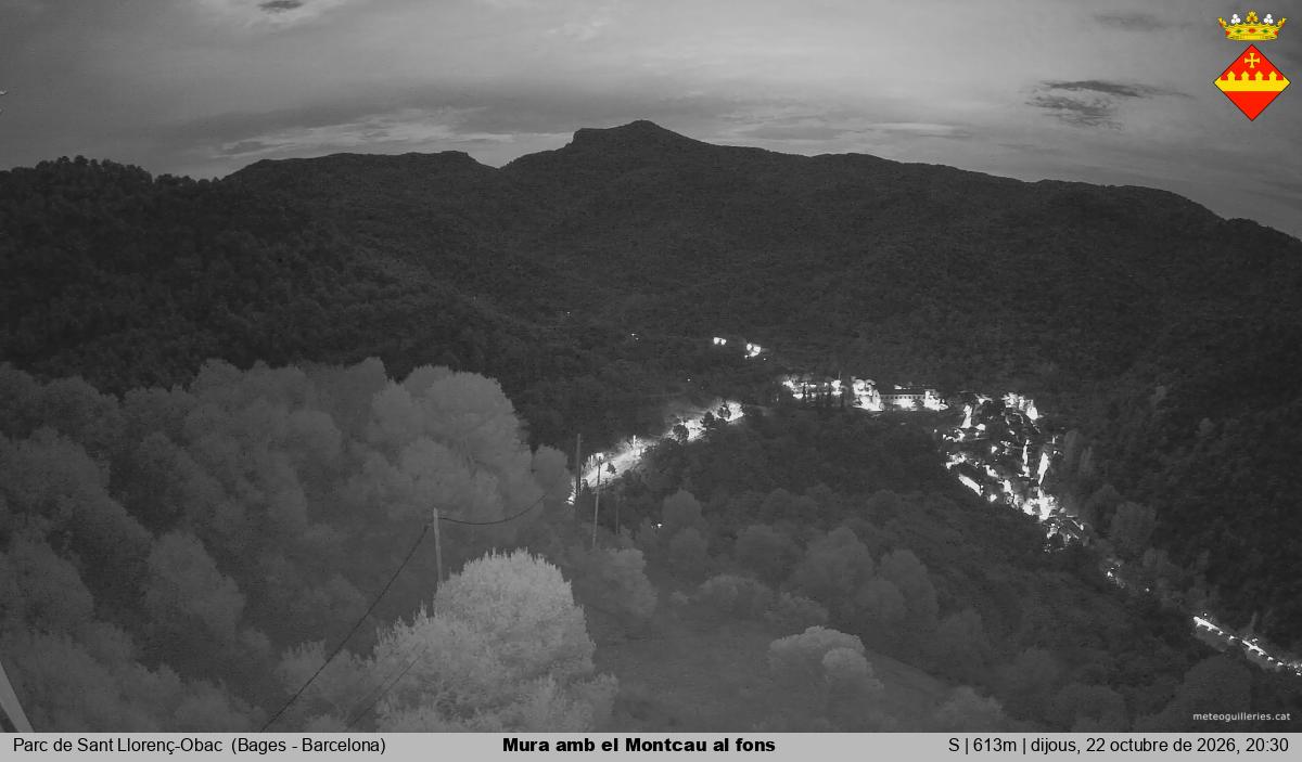 Mura amb el Montcau al fons