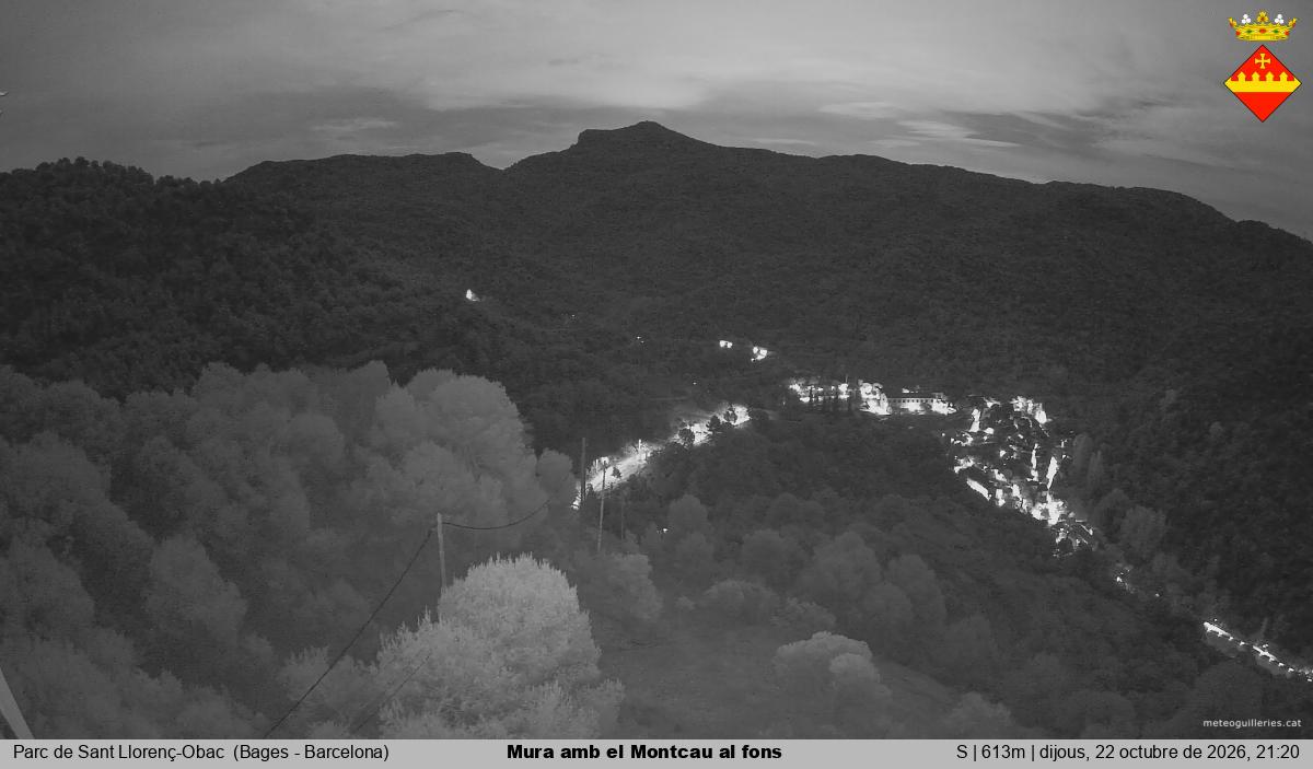 Mura amb el Montcau al fons