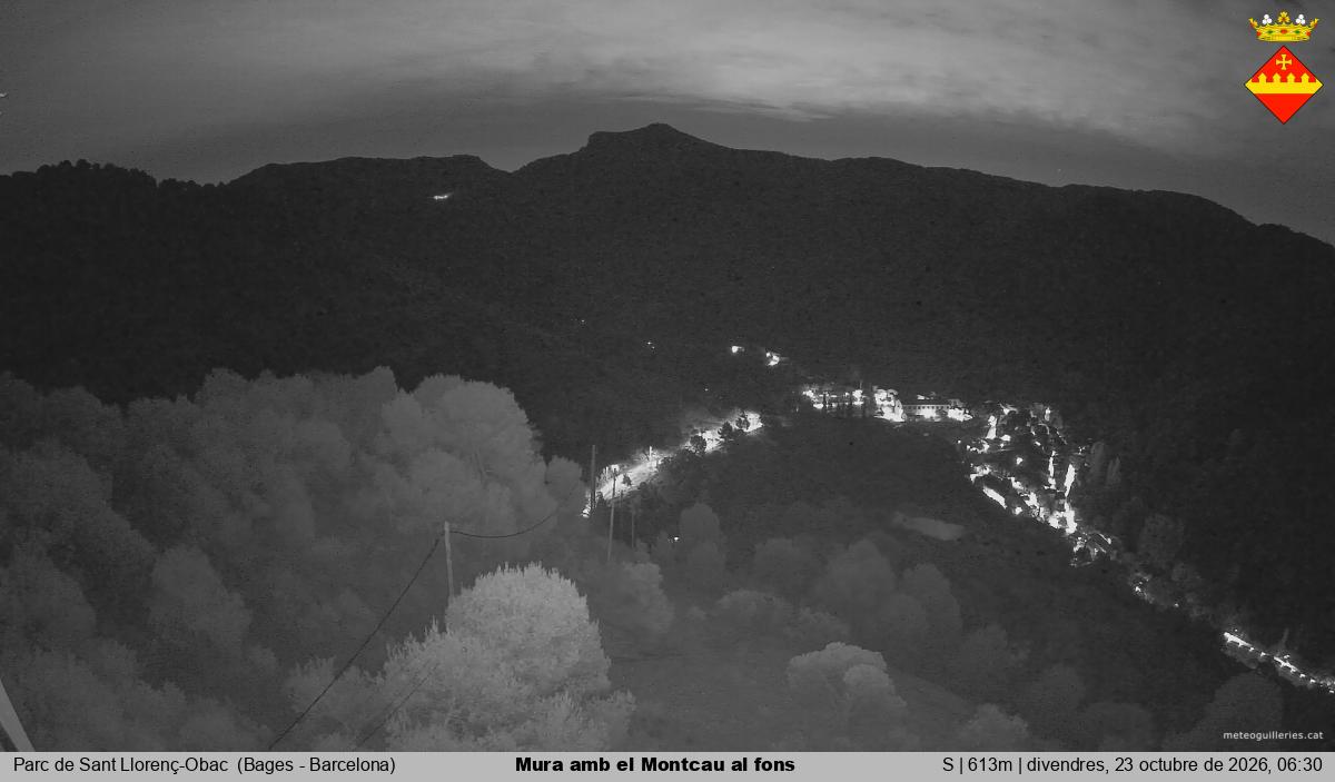Mura amb el Montcau al fons