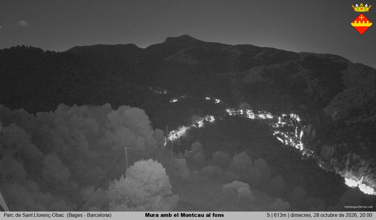Mura amb el Montcau al fons