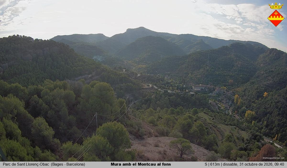 Mura amb el Montcau al fons