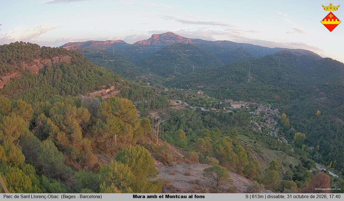 Mura amb el Montcau al fons